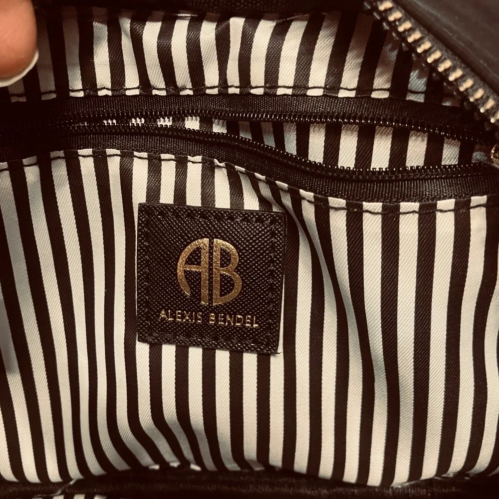 Alexis‎ Bendel Black Nylon Crossbody Bag AB Logo Adjustable Strap